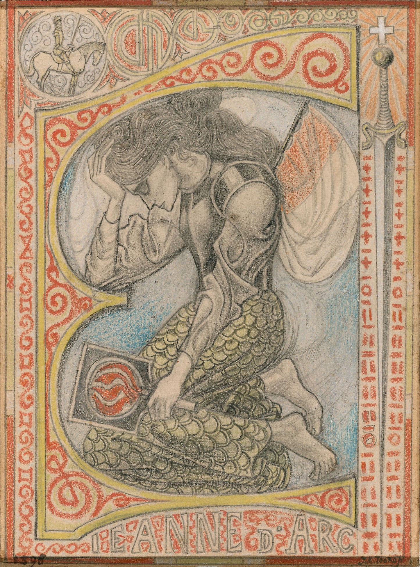 Joan of Arc -  Jan Toorop,  Poster Print Wall Art