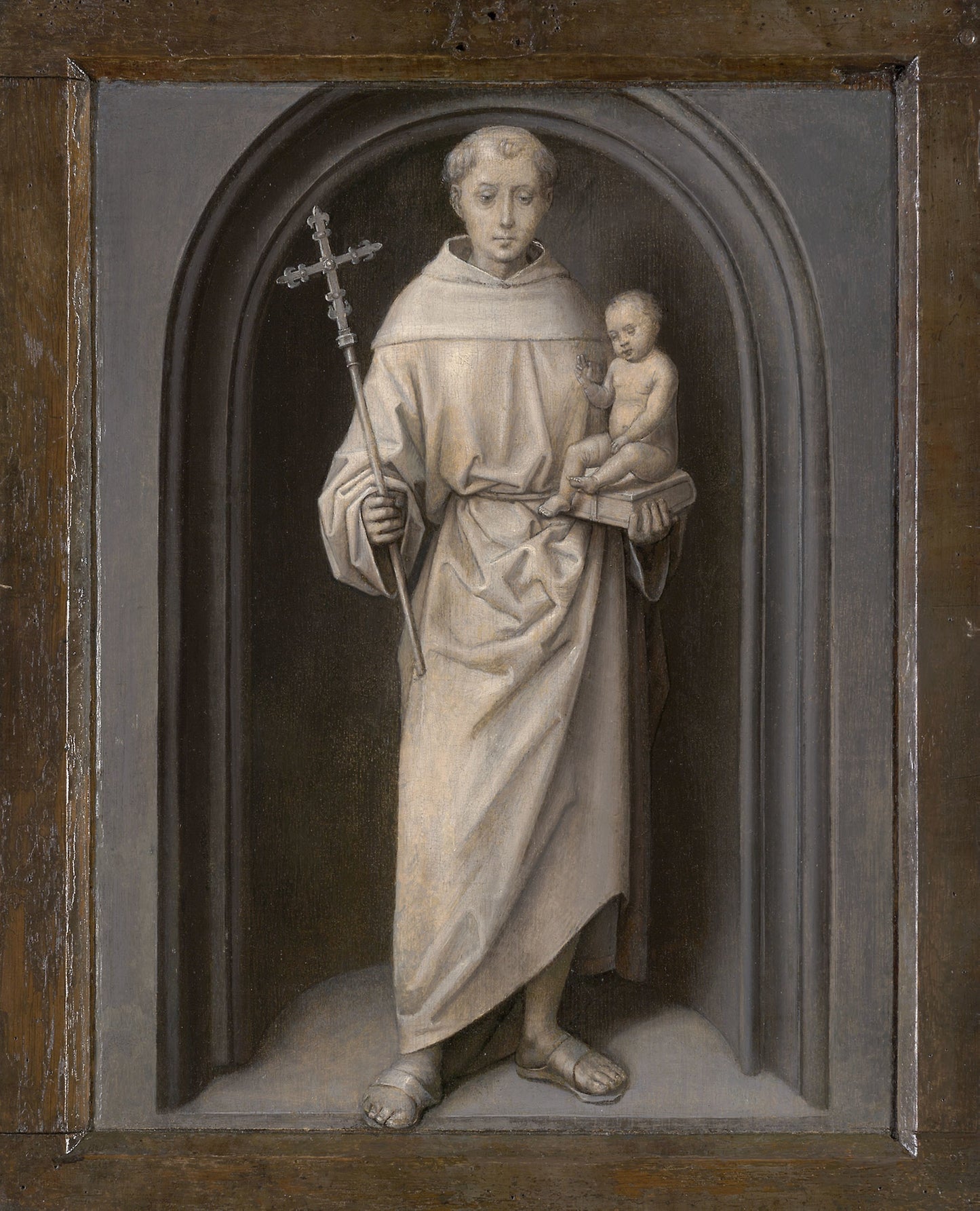 Saint Anthony of Padua -  Hans Memling,  Poster Print Wall Art