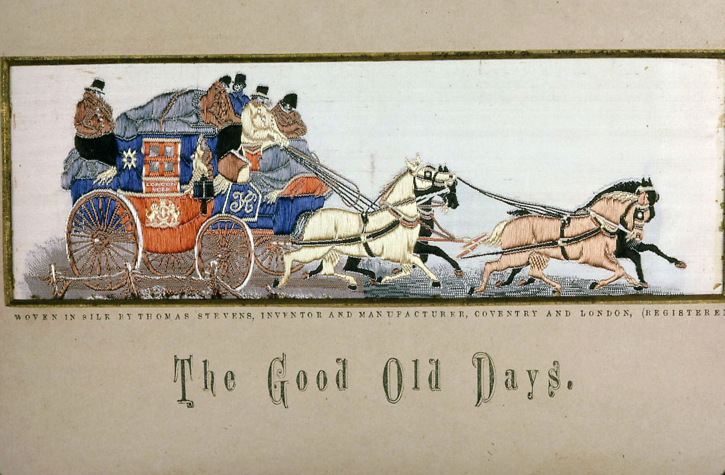 The Good Old Days (also known as "The London and York Royal Mail Coach") -  Thomas Stevens (English, 1828–1888),  Poster Print Wall Art
