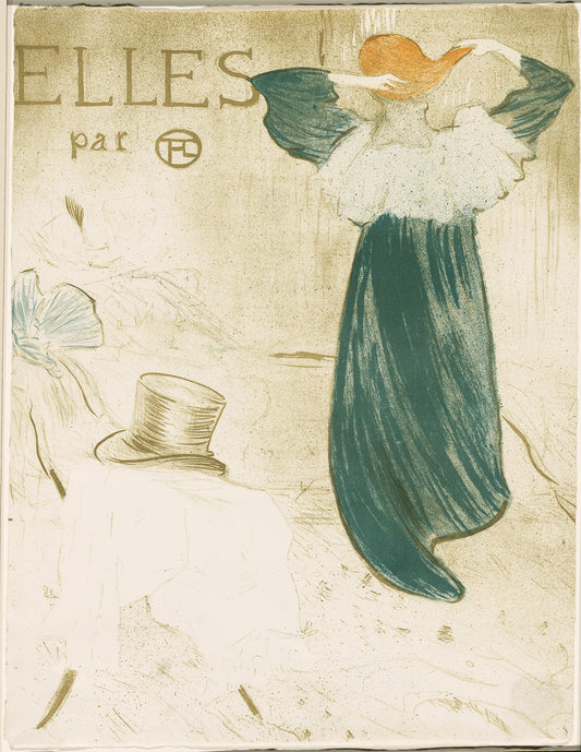 Frontispiece, from Elles: Henri de Toulouse-Lautrec (French, 1864-1901),16x12"(A3) Poster