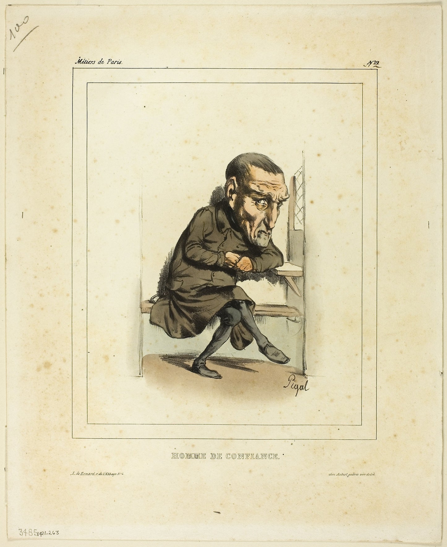 Trustworthy Man -  Edmé Jean Pigal (French, 1798-1872),  Poster Print Wall Art