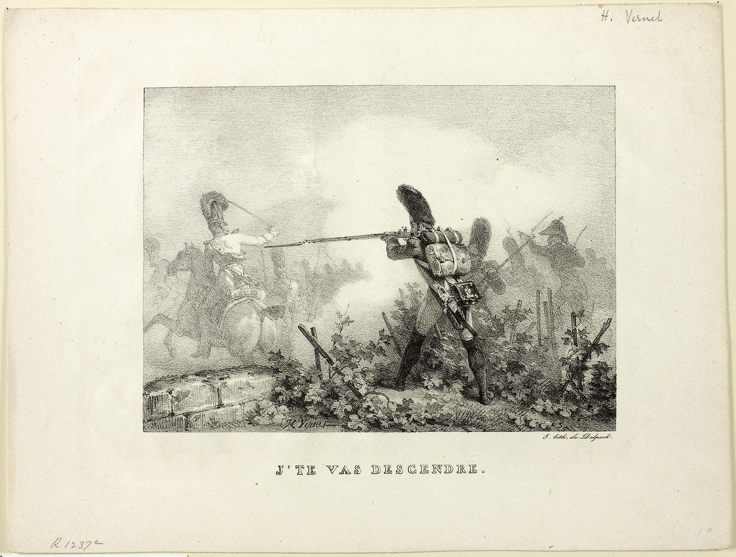Je te vas descendre -  Horace Vernet (French, 1789-1863),  Poster Print Wall Art