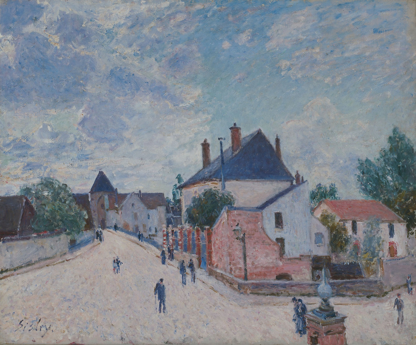 Street in Moret -  Alfred Sisley,  Poster Print Wall Art