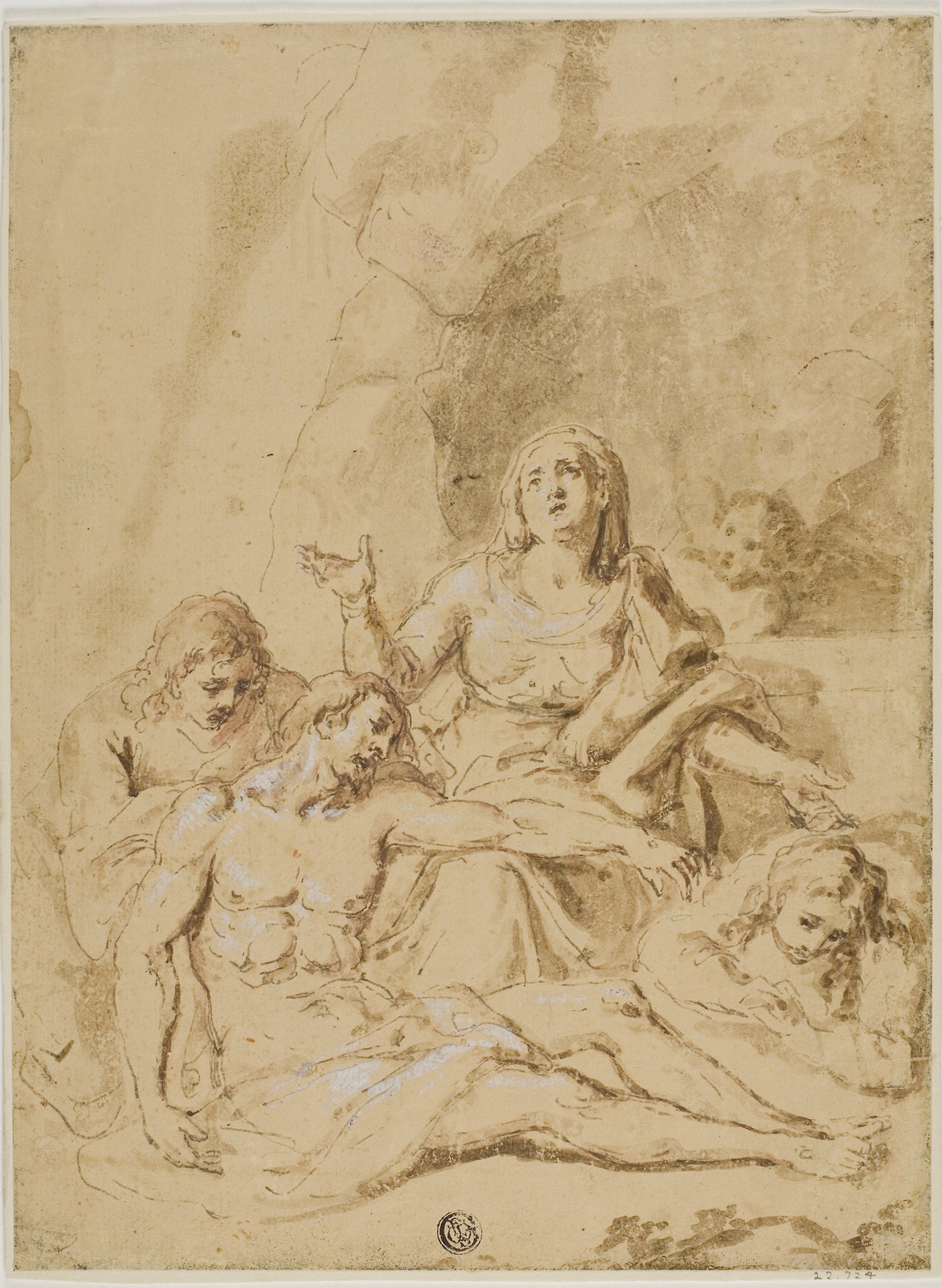 Pietà -  Possibly Carlo Dolci (Italian, 1616-1686),  Poster Print Wall Art