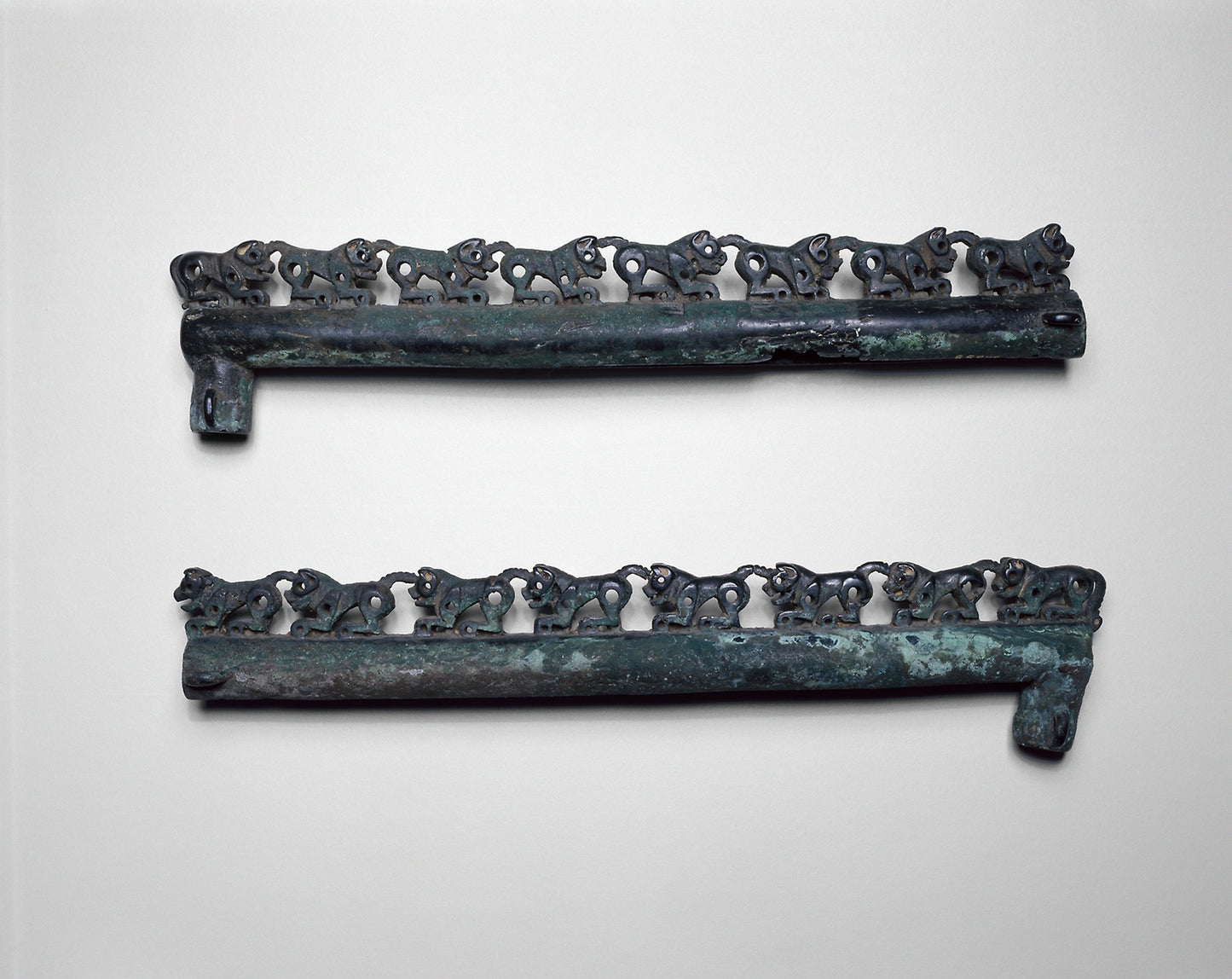 Ornamental Fitting with Crouching Felines (one of pair) -  Northeastern China,  Poster Print Wall Art