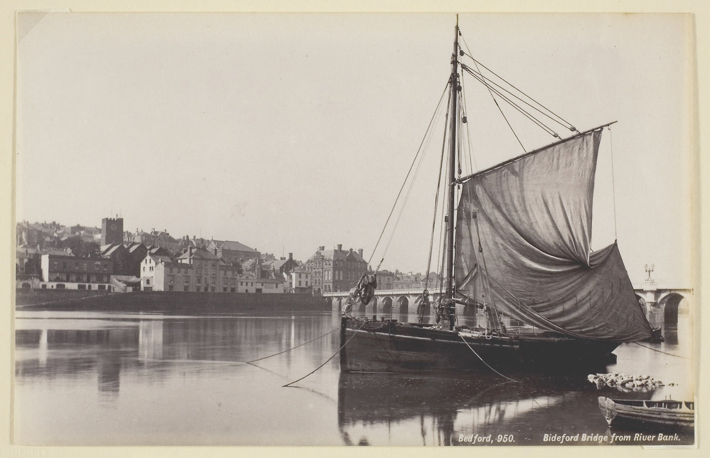 Bideford Bridge from River Bank -  Francis Bedford,  Poster Print Wall Art