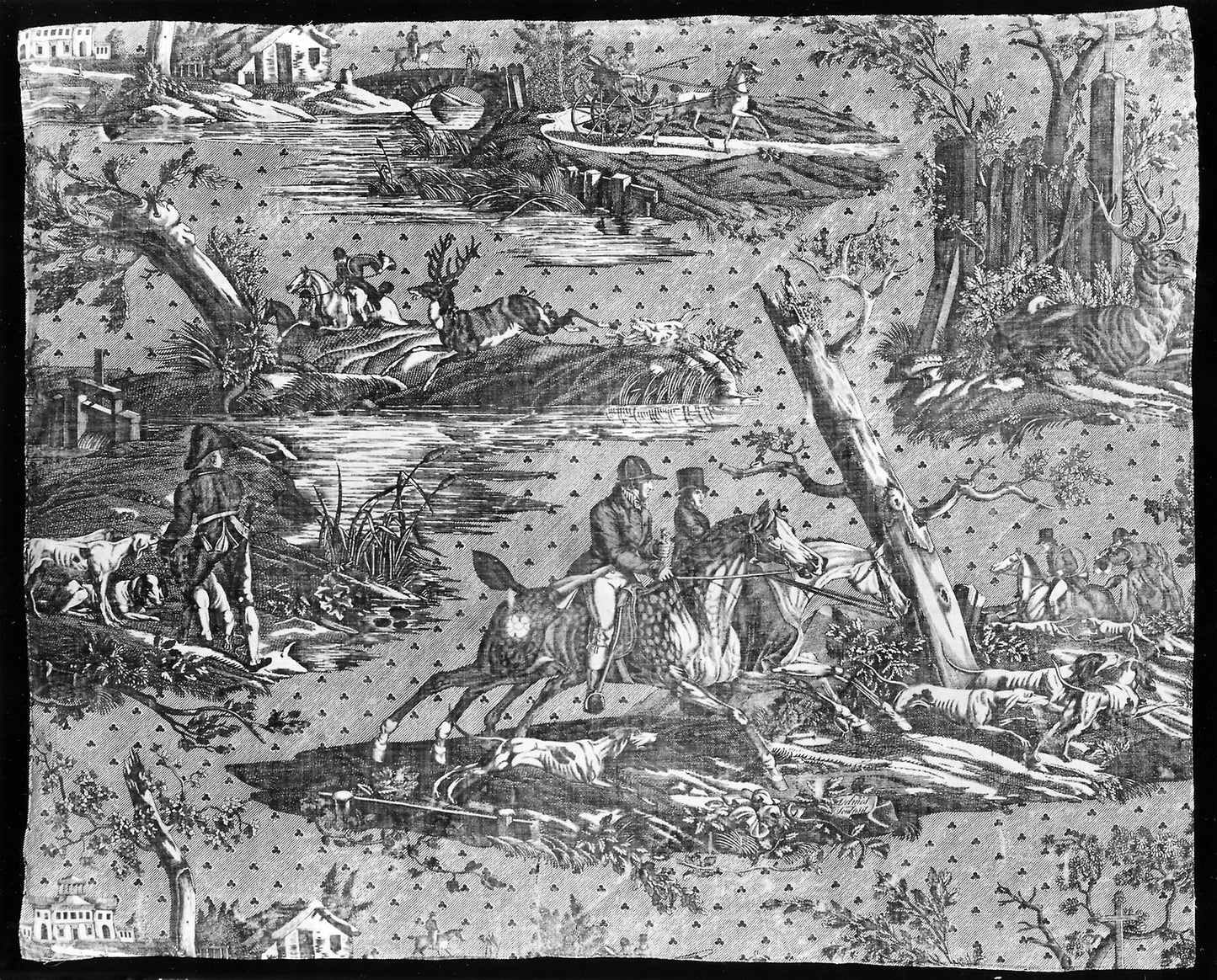 La Route de Jouy (The Road to Jouy) (Furnishing Fabric) -  Engraved -  Delmes (French, active 1815) after Carle Vernet (French, 1758-1836) and Horace Vernet (French, 1789-1863) ,  Poster Print Wall Art