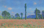 Poppy Field (Giverny): Claude Monet,16x12"(A3) Poster