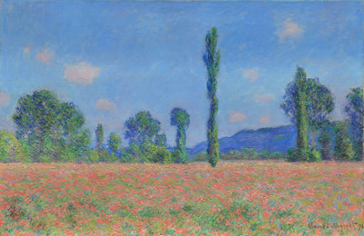 Poppy Field (Giverny): Claude Monet,16x12"(A3) Poster