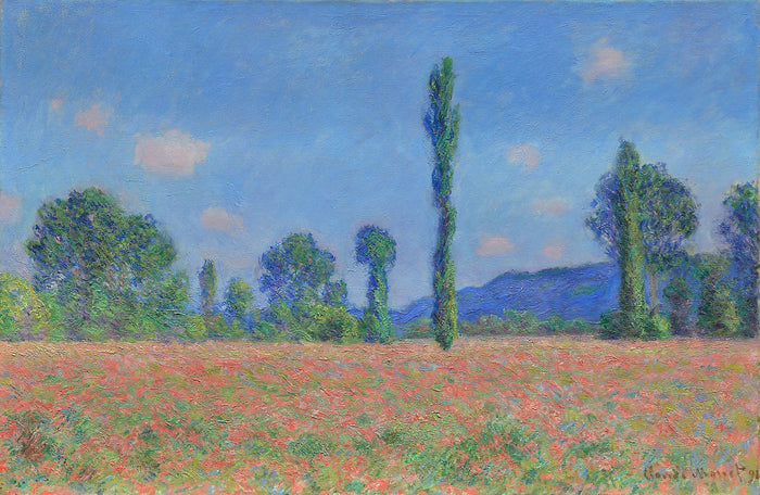 Poppy Field (Giverny): Claude Monet,16x12