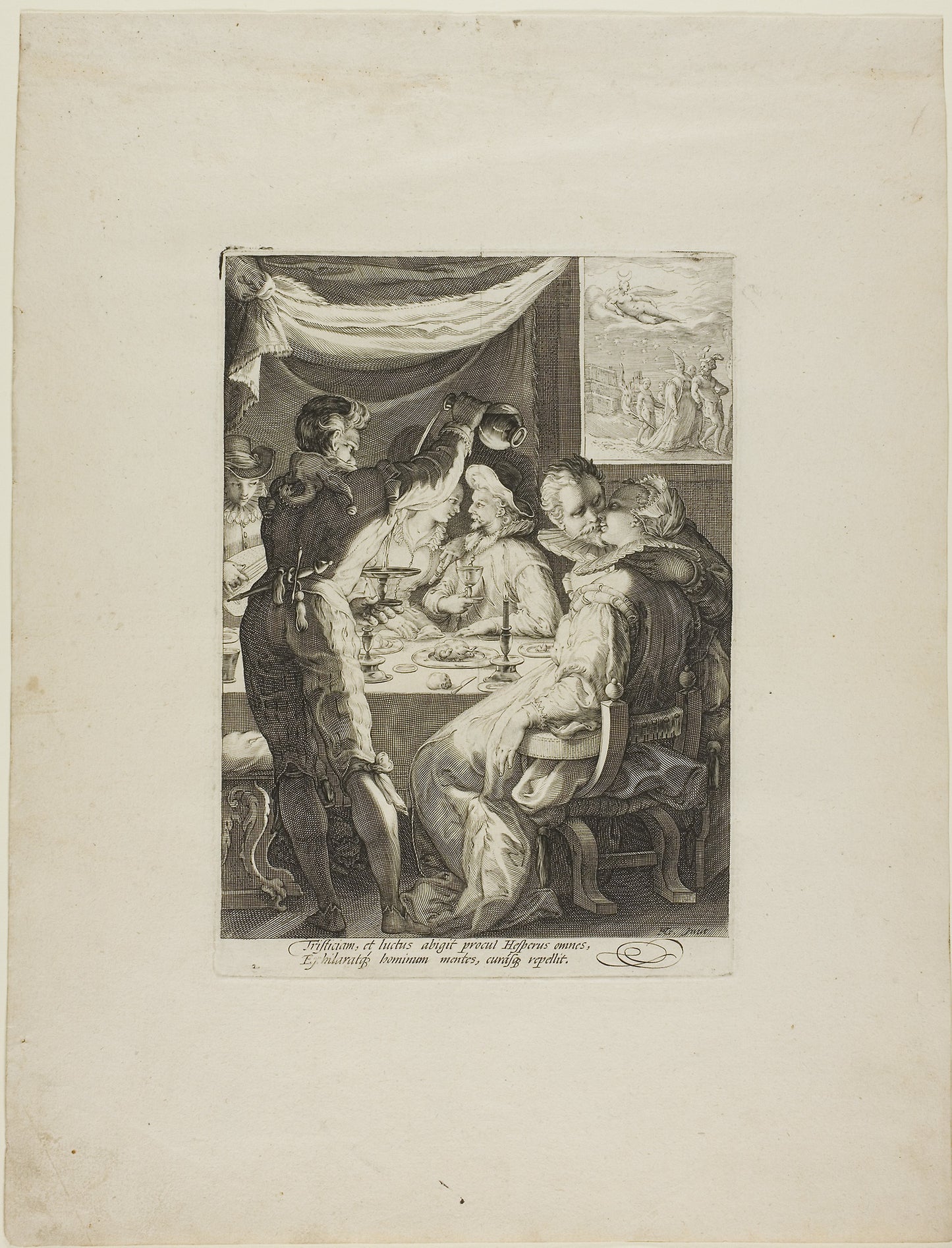 Evening, plate two from Four Times of Day -  Jan Saenredam (Dutch, c. 1565-1607),  Poster Print Wall Art