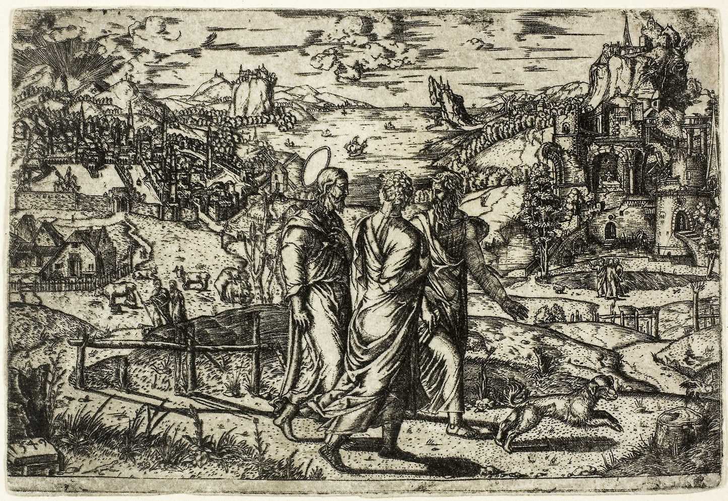 Journey to Emmaus -  Unknown artist,  Poster Print Wall Art