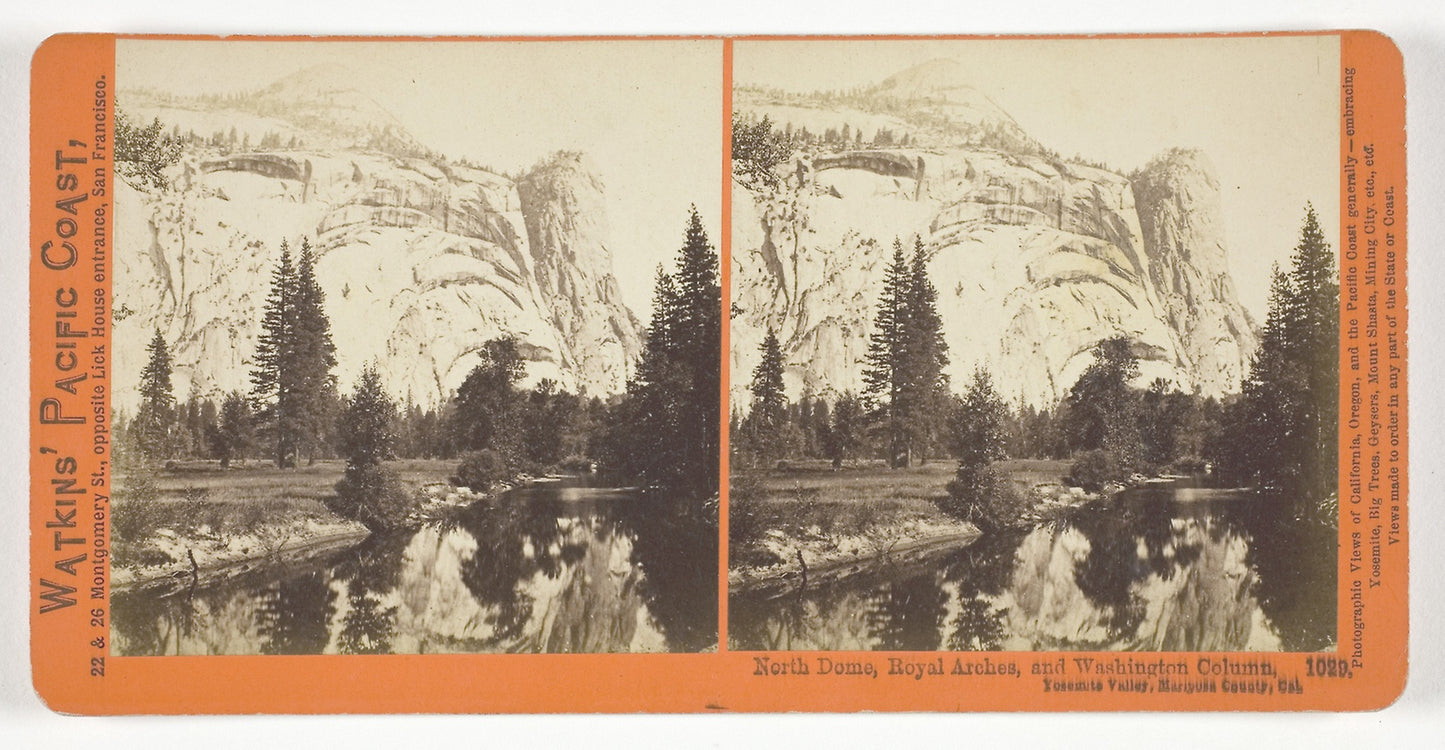 North Dome, Royal Arches and Washington Column, Yosemite Valley, Mariposa County, Cal. -  Carleton Watkins,  Poster Print Wall Art