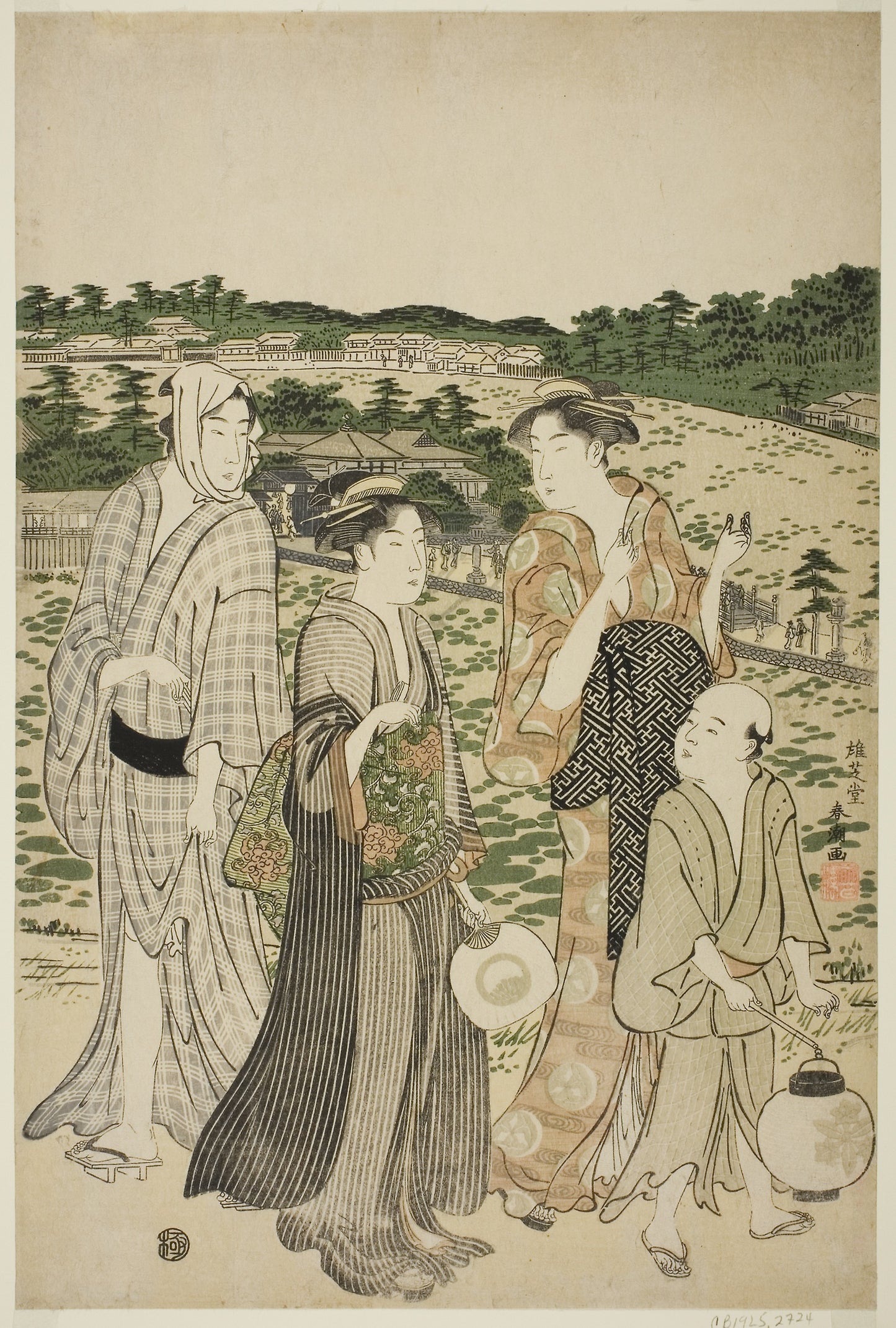 Benten Shrine in Shinobazu Pond -  Katsukawa Shuncho,  Poster Print Wall Art