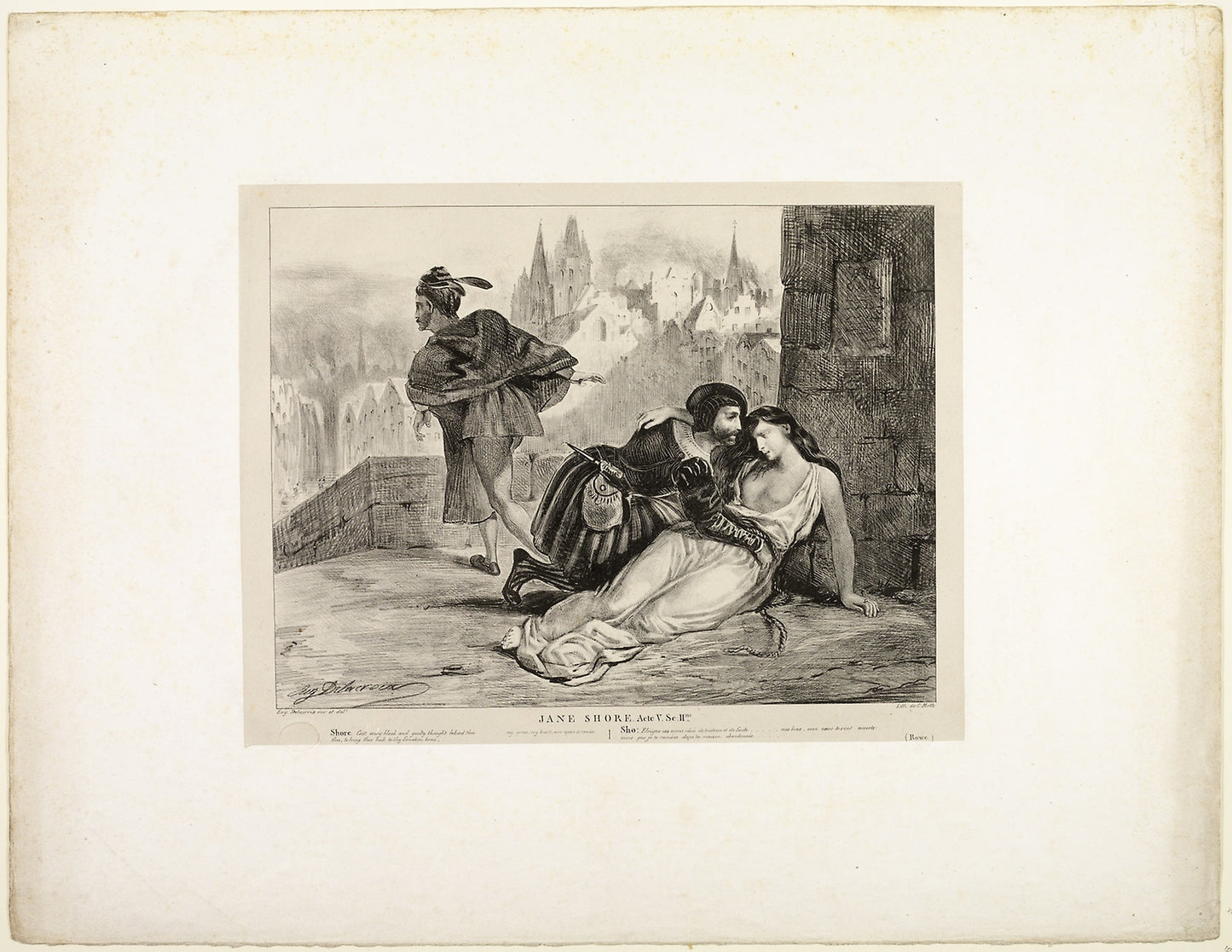 Jane Shore -  Eugène Delacroix,  Poster Print Wall Art