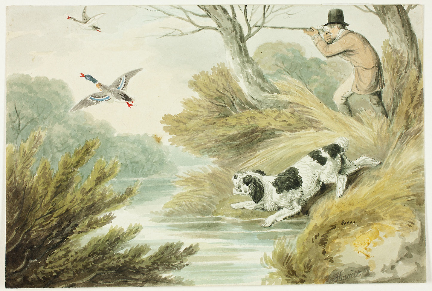 Hunter with Retriever -  Samuel Howett (English, c. 1756-1822),  Poster Print Wall Art