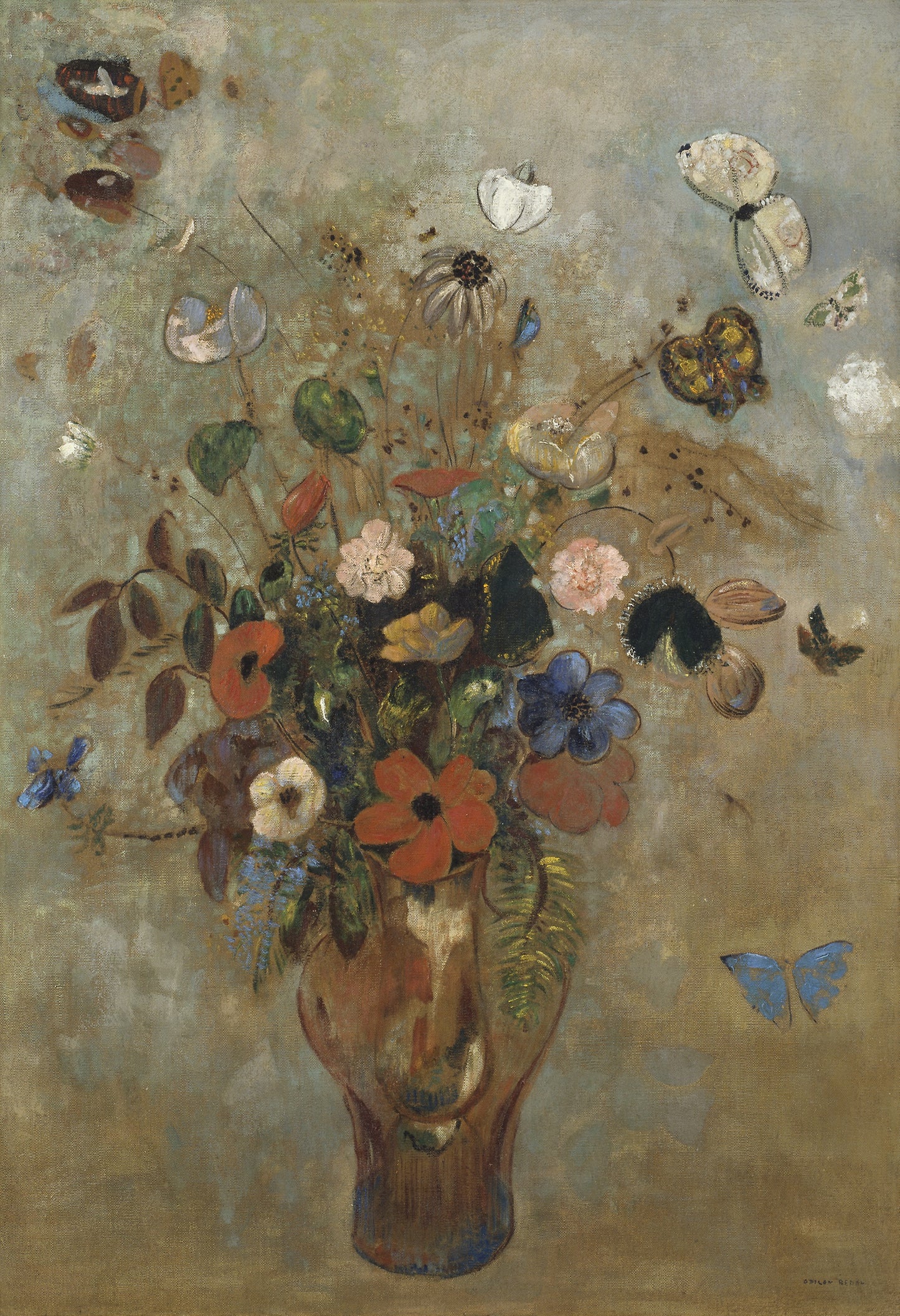 Still Life with Flowers -  Odilon Redon,  Poster Print Wall Art