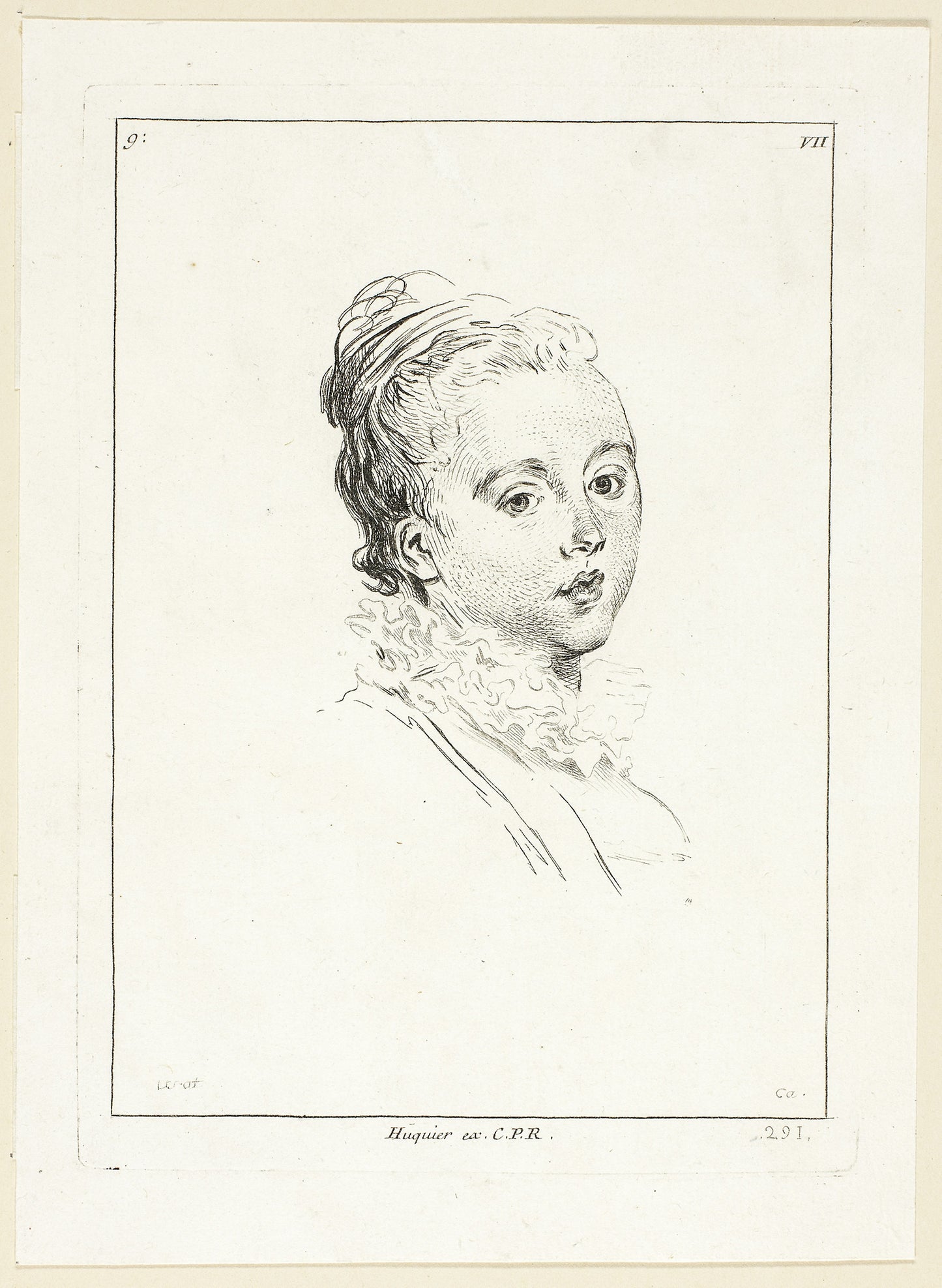 Woman's Head (turned to left) -  Anne Claude Philippe Caylus,  Poster Print Wall Art