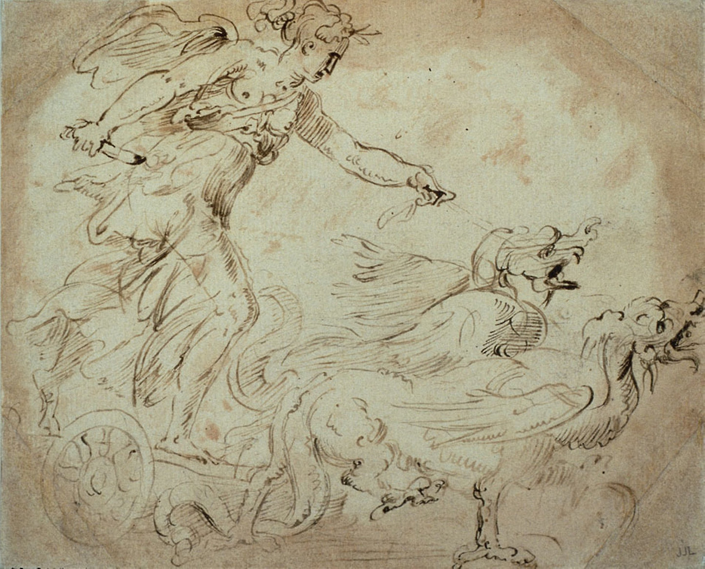 Study for Ceres -  after Giorgio Vasari,  Poster Print Wall Art