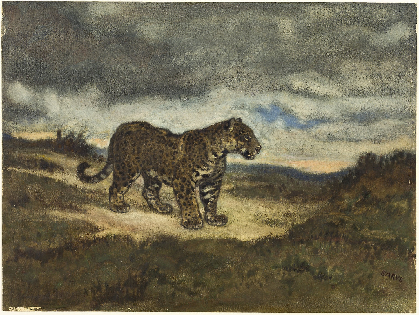 Jaguar Standing -  Antoine Louis Barye,  Poster Print Wall Art
