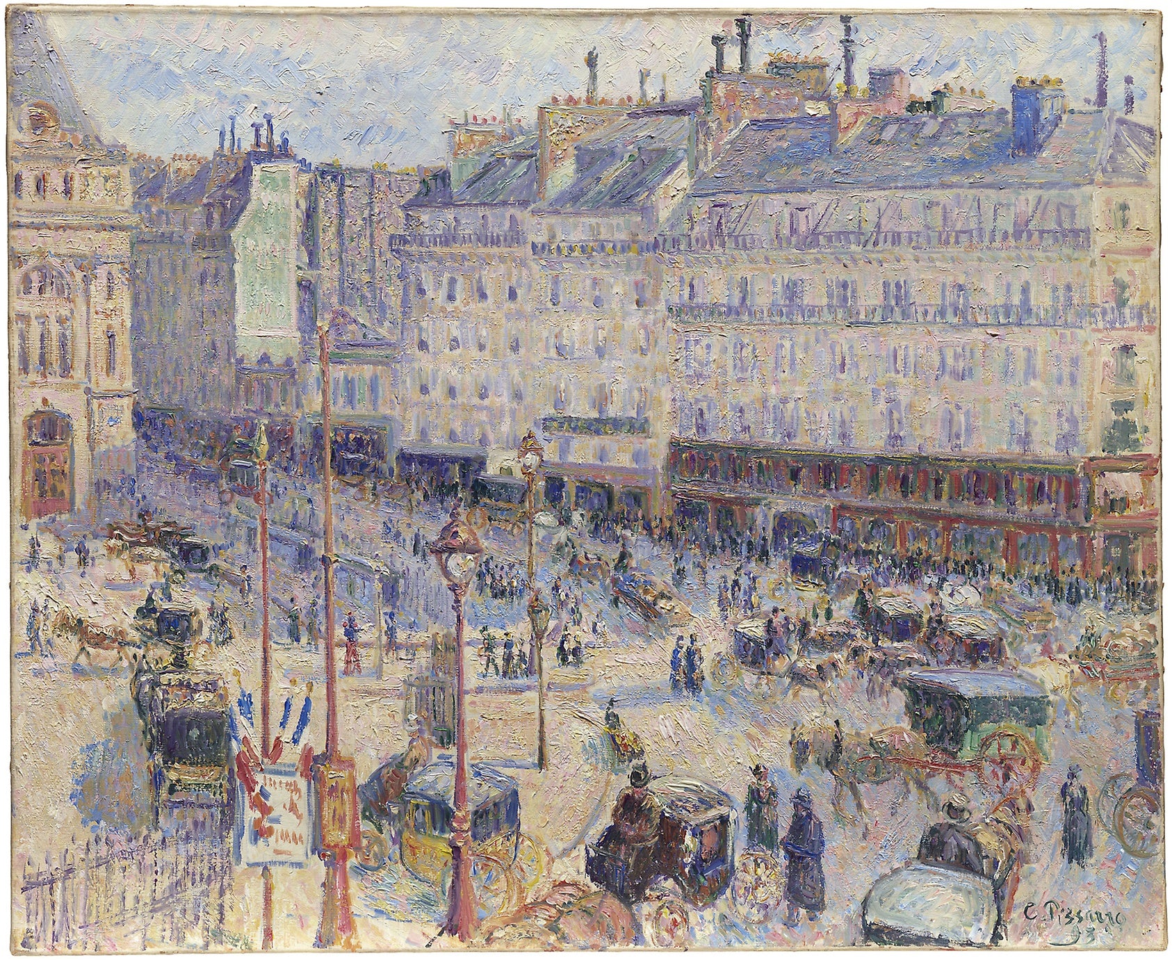 The Place du Havre, Paris: Camille Pissarro,16x12"(A3) Poster