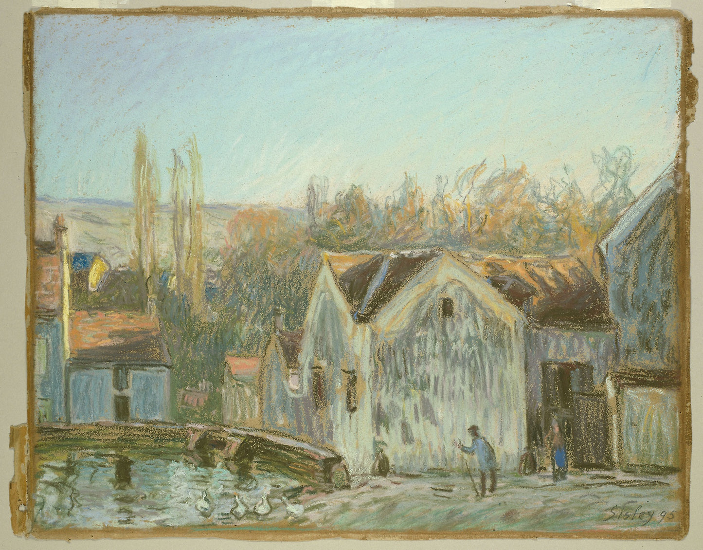 A Corner of Moret-sur-Loing: Alfred Sisley,16x12"(A3) Poster
