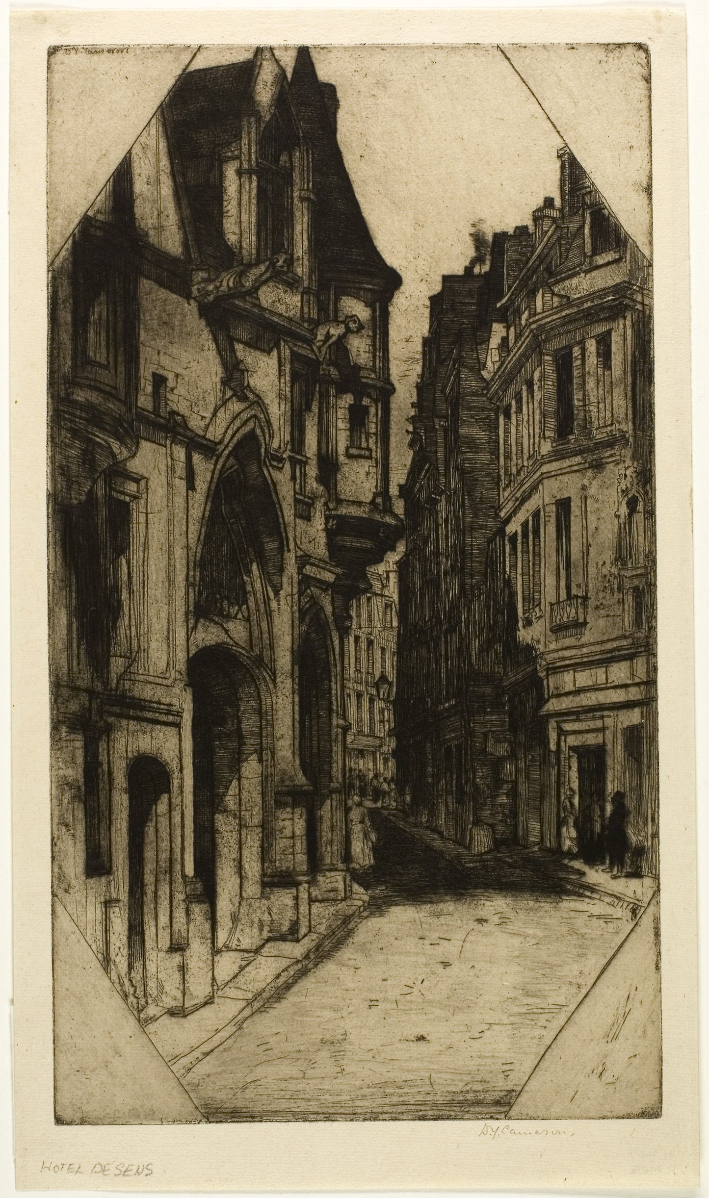 Hôtel de Sens, plate three from the Paris Set -  David Young Cameron,  Poster Print Wall Art