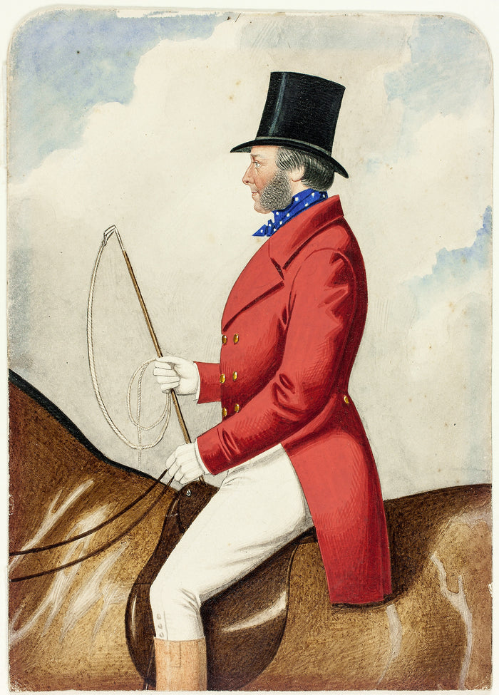 Equestrian Portrait of Lord Simpson: Joshua Dighton,16x12