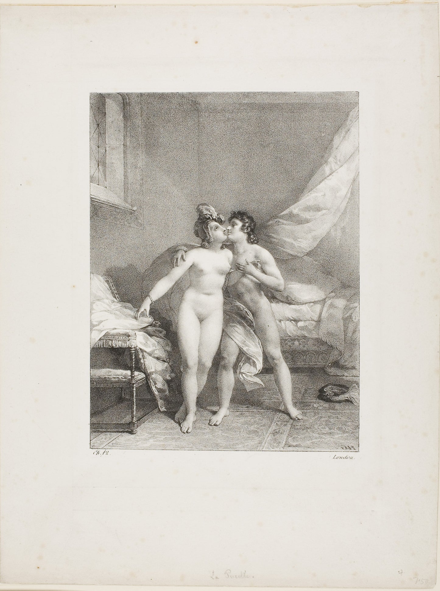 Scene from Voltaire's "La Pucelle d'Orléans" -  H. Guérin,  Poster Print Wall Art