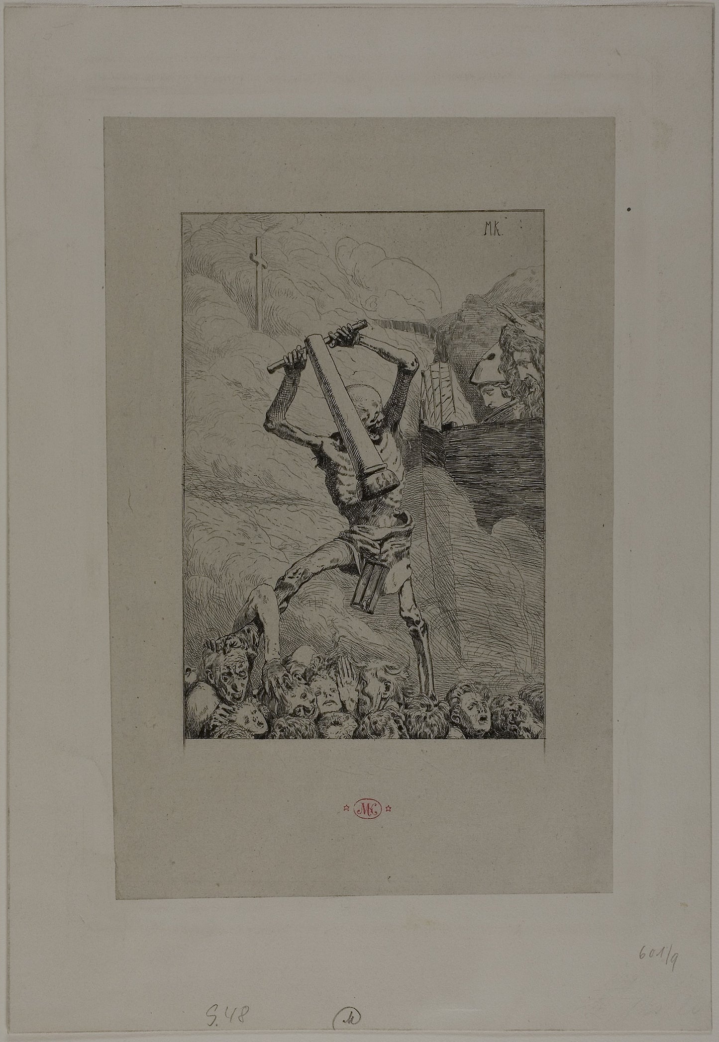 Third Future, plate six from Eve and the Future -  Max Klinger,  Poster Print Wall Art