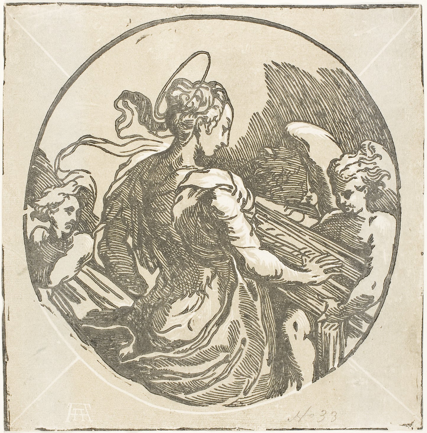 Saint Cecilia -  Antonio Fantuzzi (Italian, c. 1510-c. 1550),  Poster Print Wall Art
