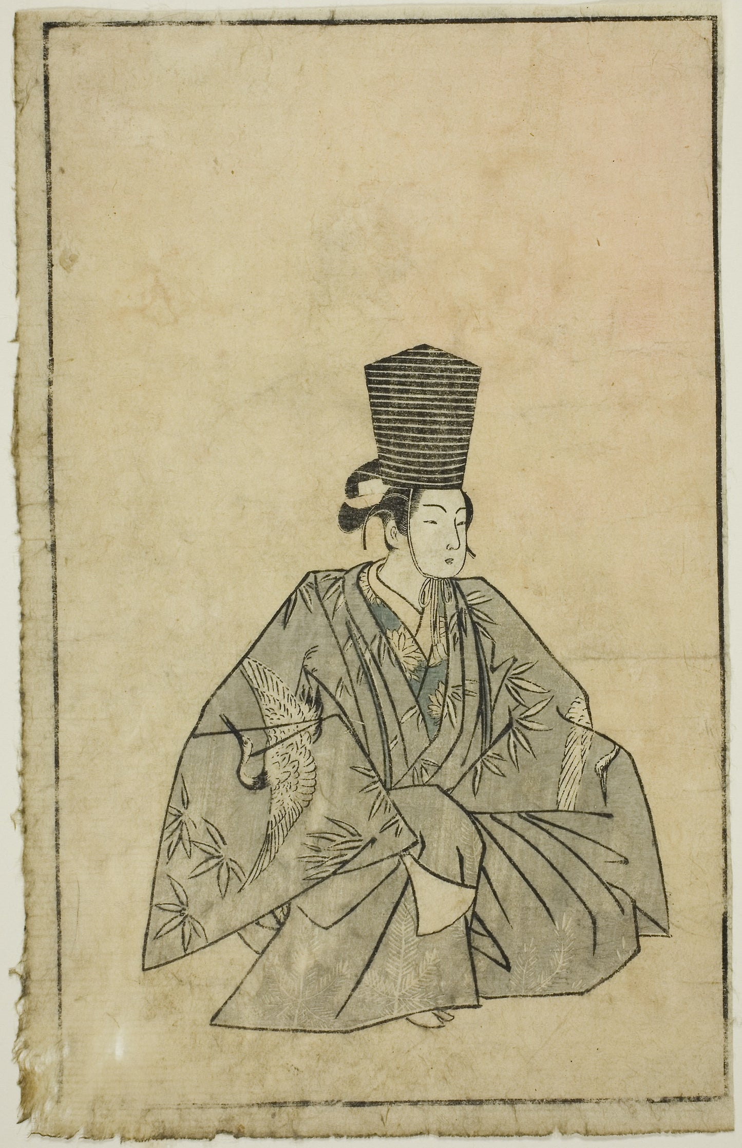 An Actor as Sanbaso, from "A Picture Book of Stage Fans (Ehon butai ogi)" -  Katsukawa Shunsho ?? ??,  Poster Print Wall Art