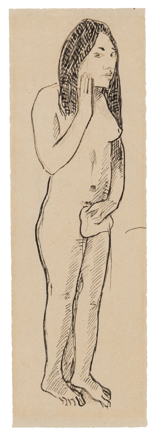 Tahitian Eve (related to the painting Parau ne te varua ino) (recto); Fragment of Inscription (related to Cahier pour Aline) (verso): Paul Gauguin,16x12"(A3) Poster