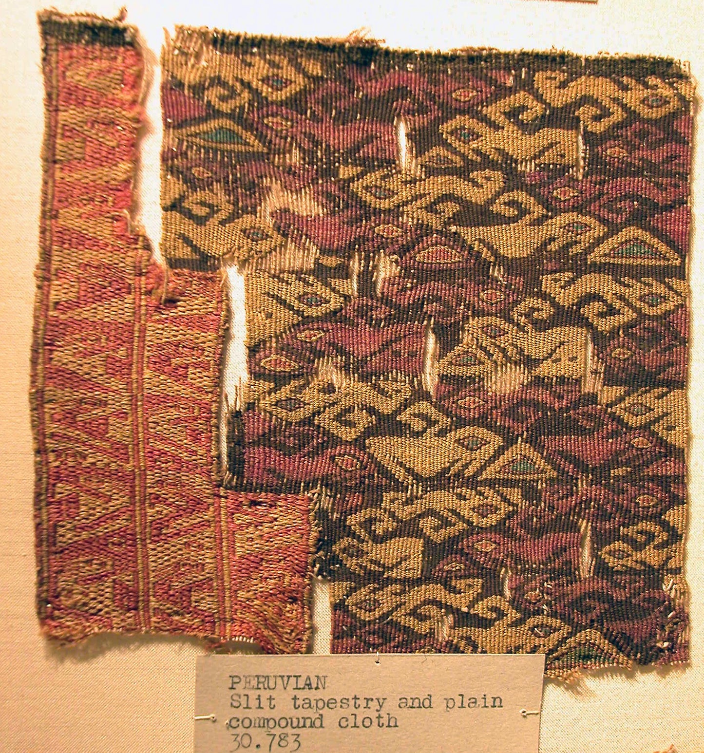Fragment -  Probably north or central coast, Peru,  Poster Print Wall Art