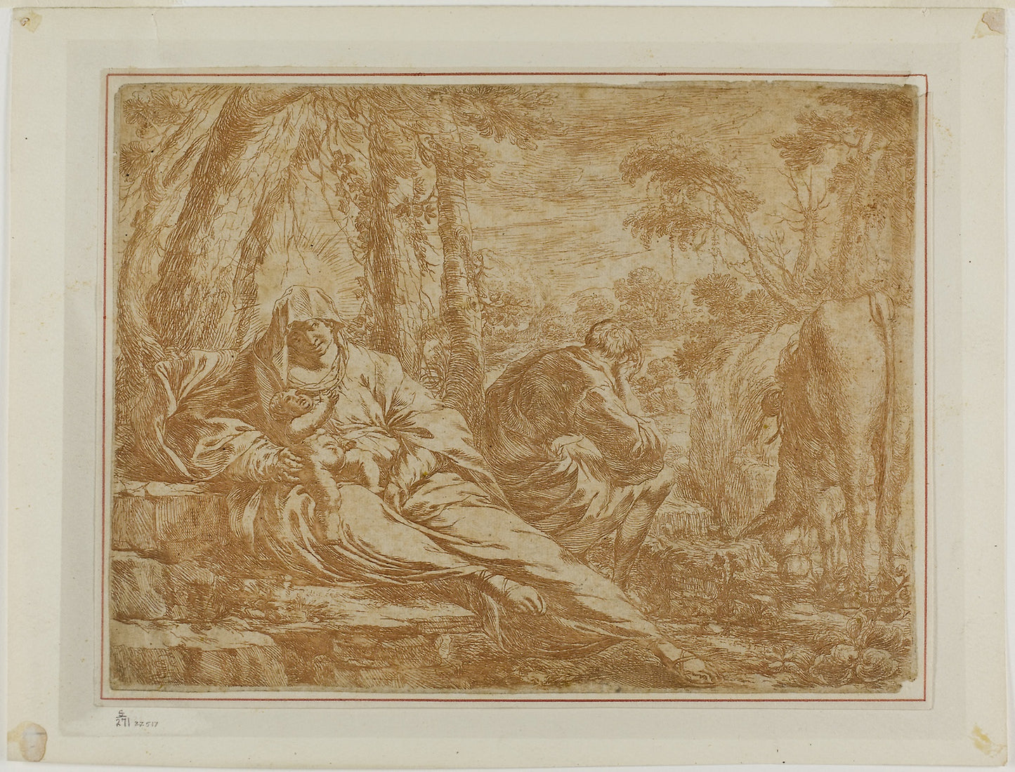 Rest on the Flight into Egypt -  Bartolomeo Biscaino,  Poster Print Wall Art