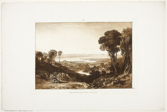 Junction of the Severn and Wye, from Liber Studiorum, no. 28: Joseph Mallord William Turner,16x12"(A3) Poster