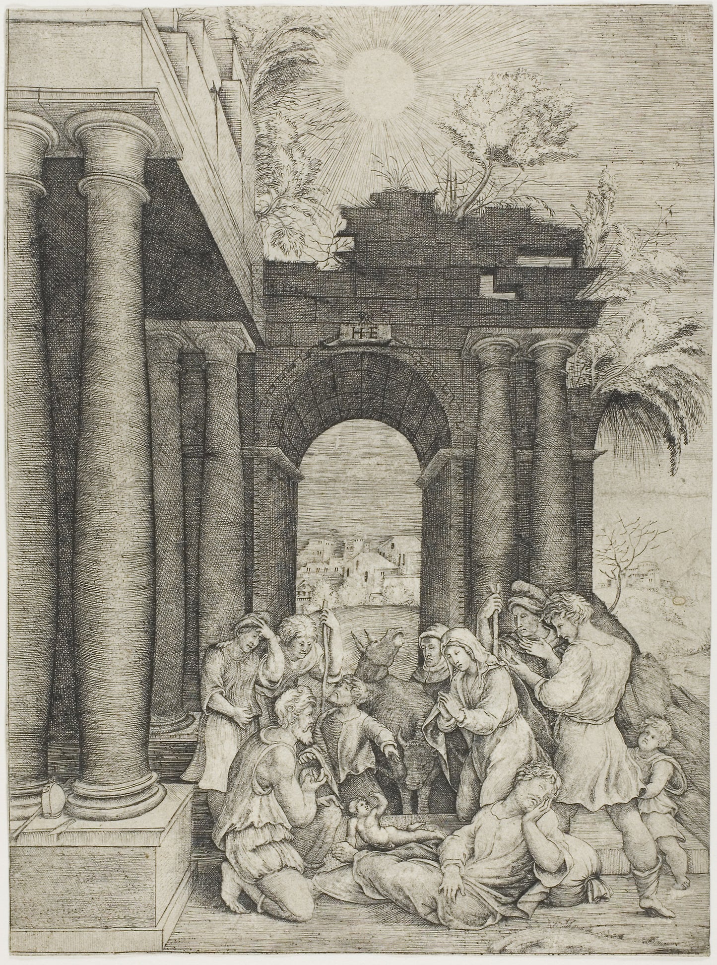 The Adoration of the Shepherds -  Master HFE,  Poster Print Wall Art