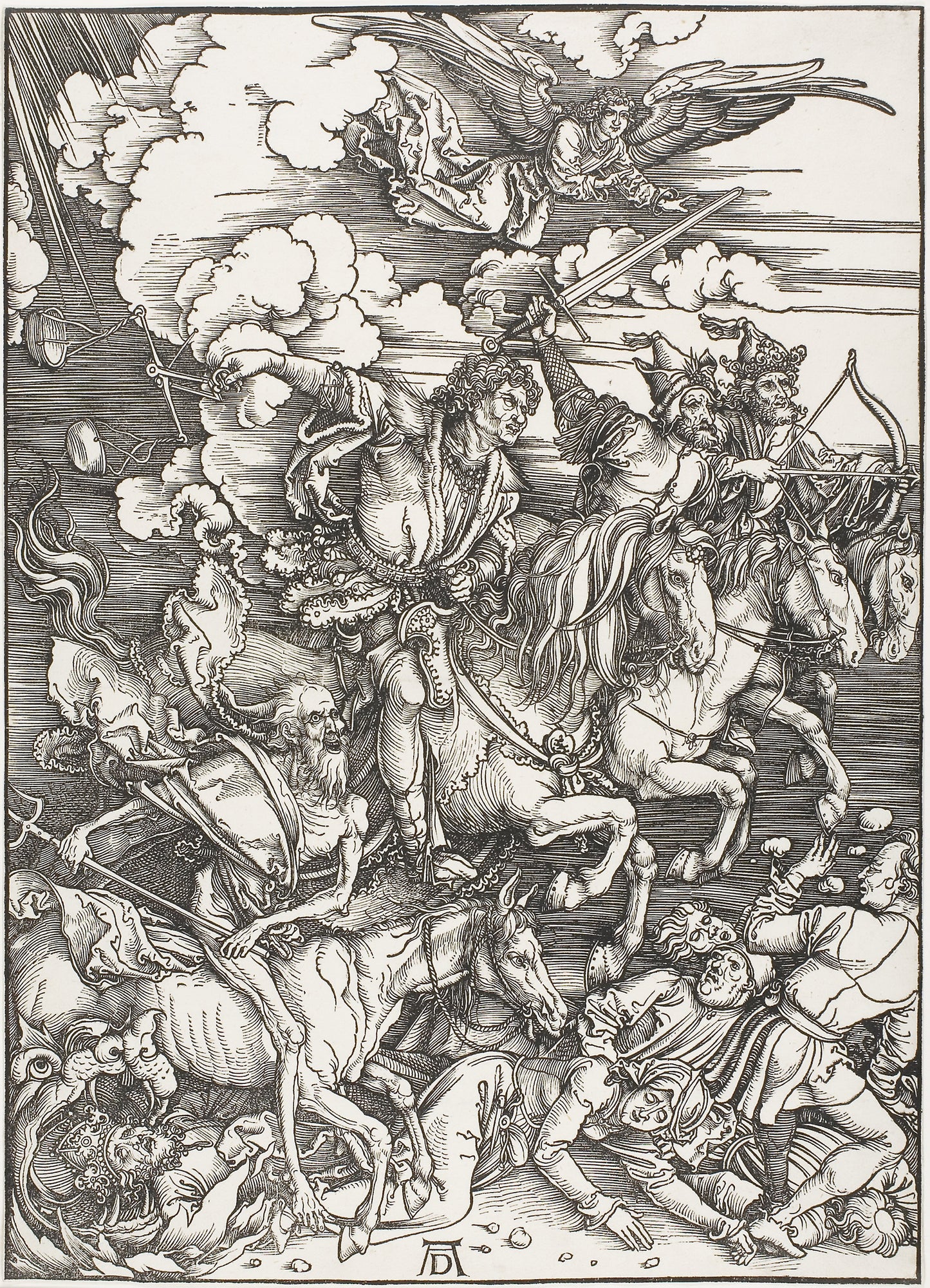 The Four Horsemen of the Apocalypse, from The Apocalypse -  Albrecht Dürer,  Poster Print Wall Art