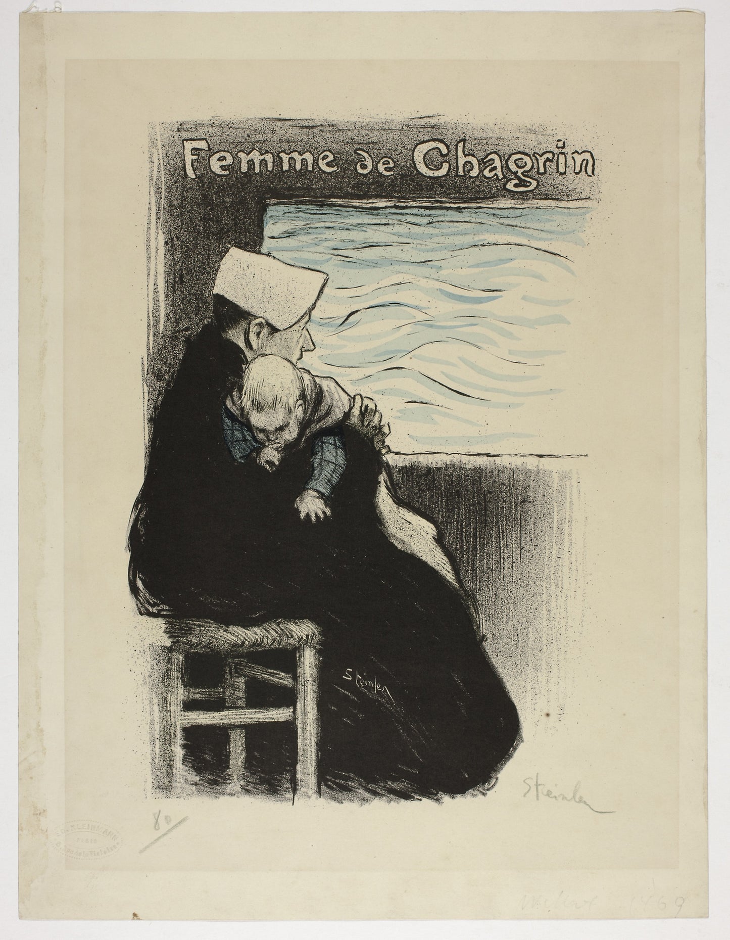 Femme de Chagrin -  Théophile-Alexandre Steinlen,  Poster Print Wall Art