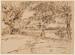 Landscape at Arles: Vincent van Gogh,16x12"(A3) Poster