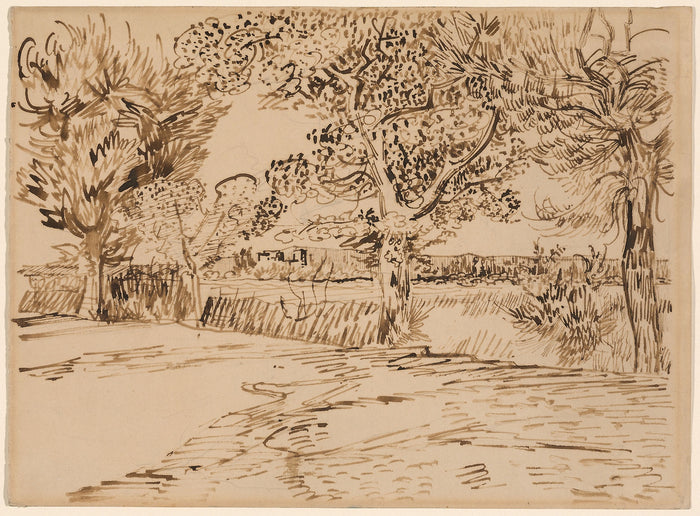 Landscape at Arles: Vincent van Gogh,16x12
