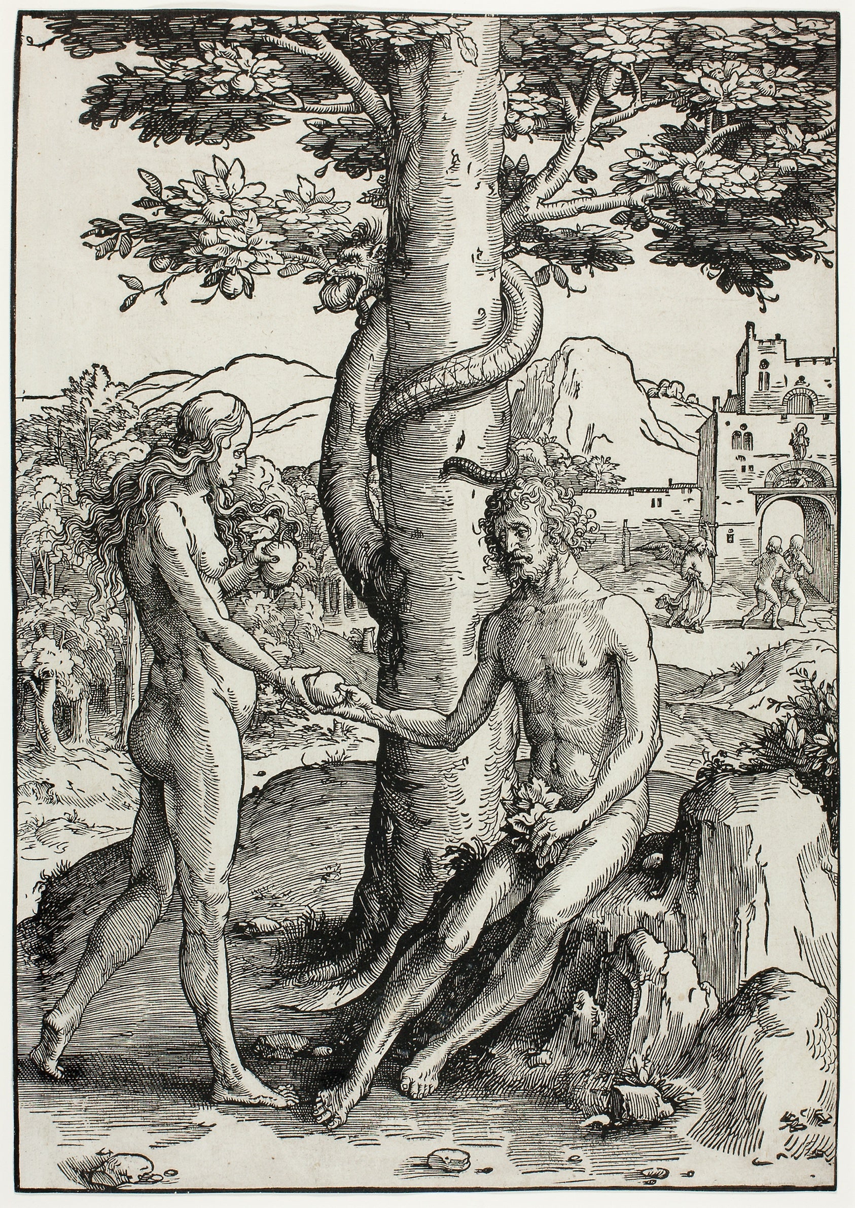 Adam and Eve (The Fall of Man): Lucas van Leyden,16x12"(A3) Poster