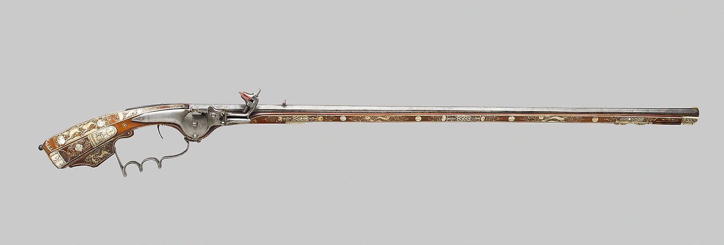 Wheellock Birding Rifle (Tschinke) -  Polish, Silesia, Teschen,  Poster Print Wall Art
