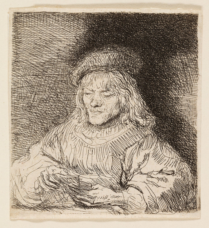 The Card Player: Rembrandt van Rijn,16x12