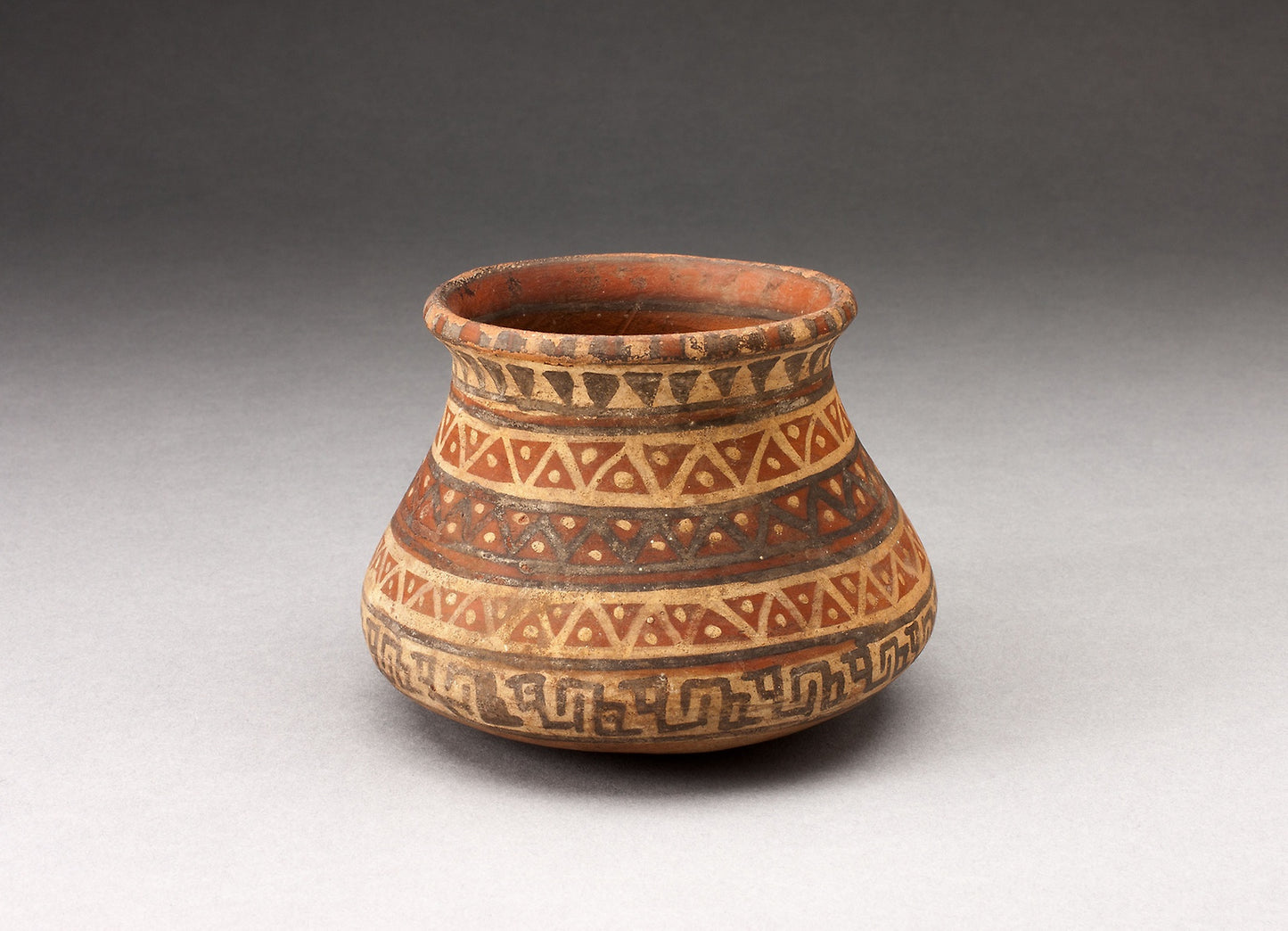 Miniature Jar with Rows of Geometric Motifs -  Inca,  Poster Print Wall Art