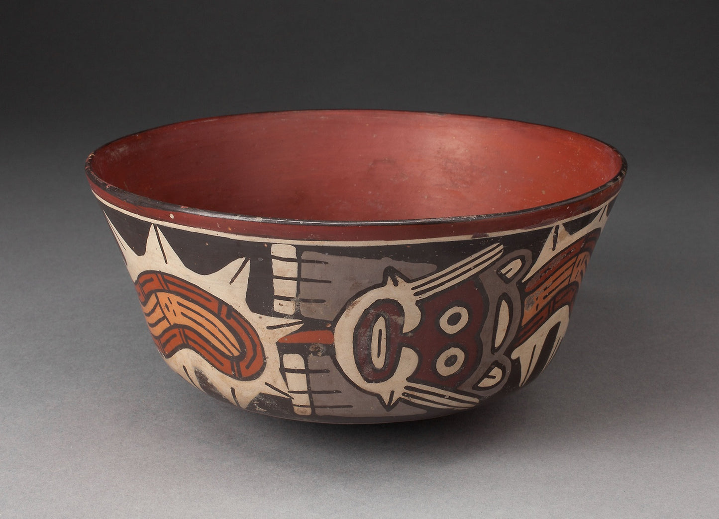 Bowl Depicting Composite Feline and Serpent -  Nazca,  Poster Print Wall Art