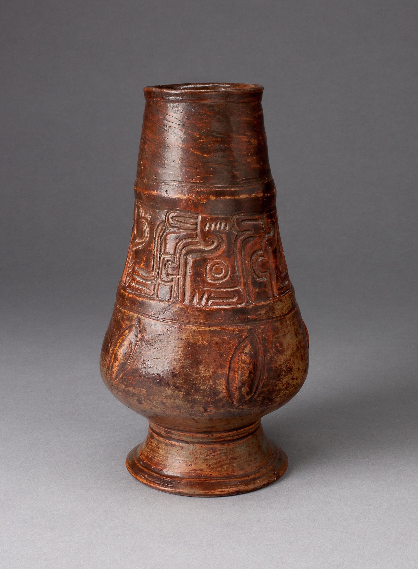 Footed Jar Incised with Pseudo-Gylphs -  Maya,  Poster Print Wall Art