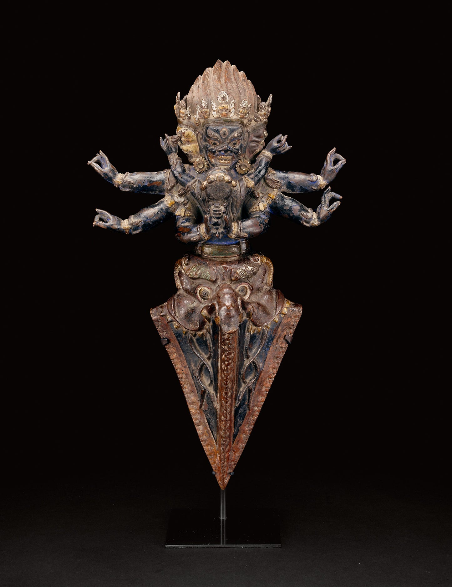 Personified Ritual Dagger (Vajrakila) in Ritual Embrace (Yab-yum) -  Tibet,  Poster Print Wall Art