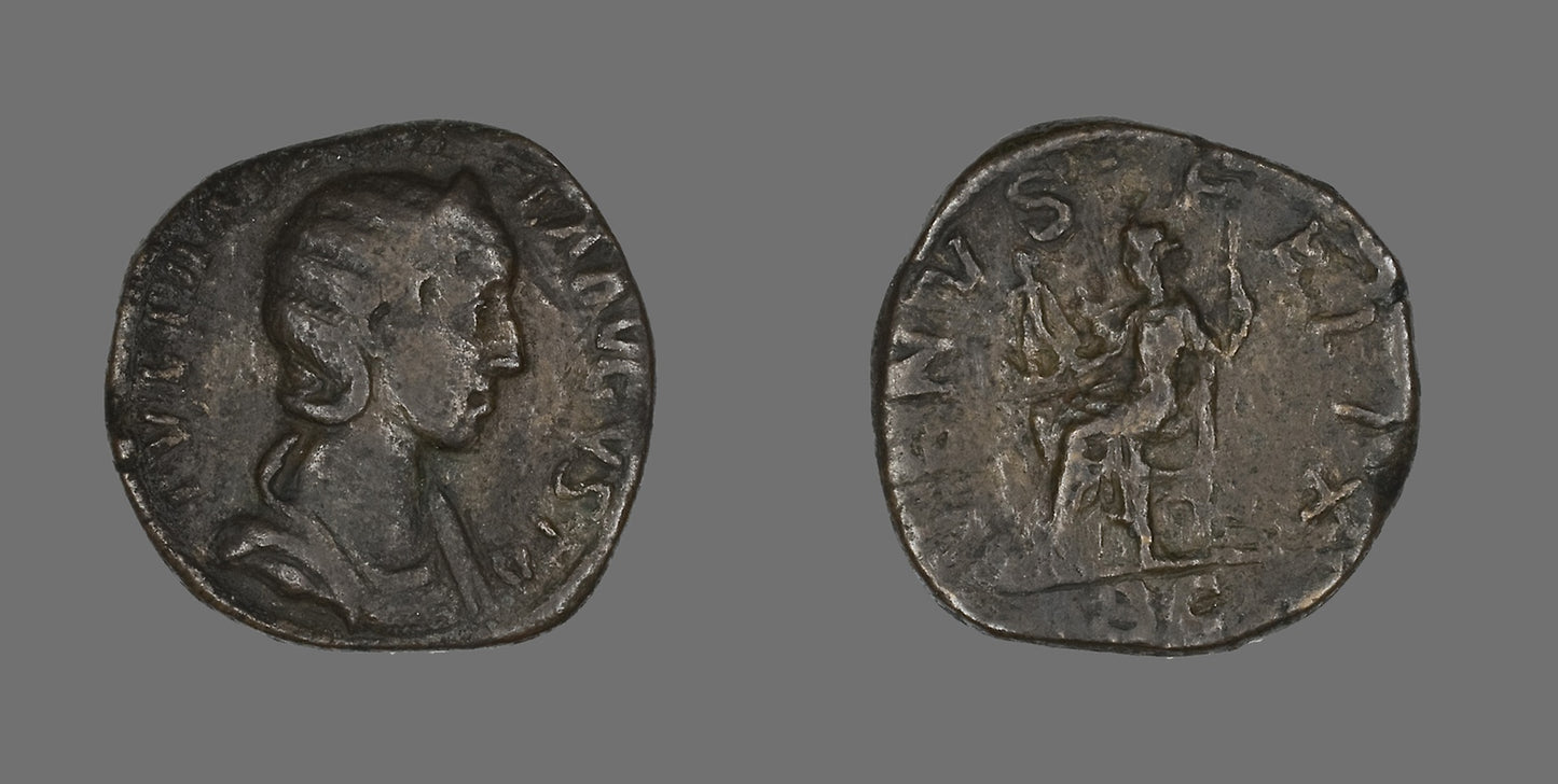 Coin Portraying Empress Julia Mamaea -  Roman,  Poster Print Wall Art