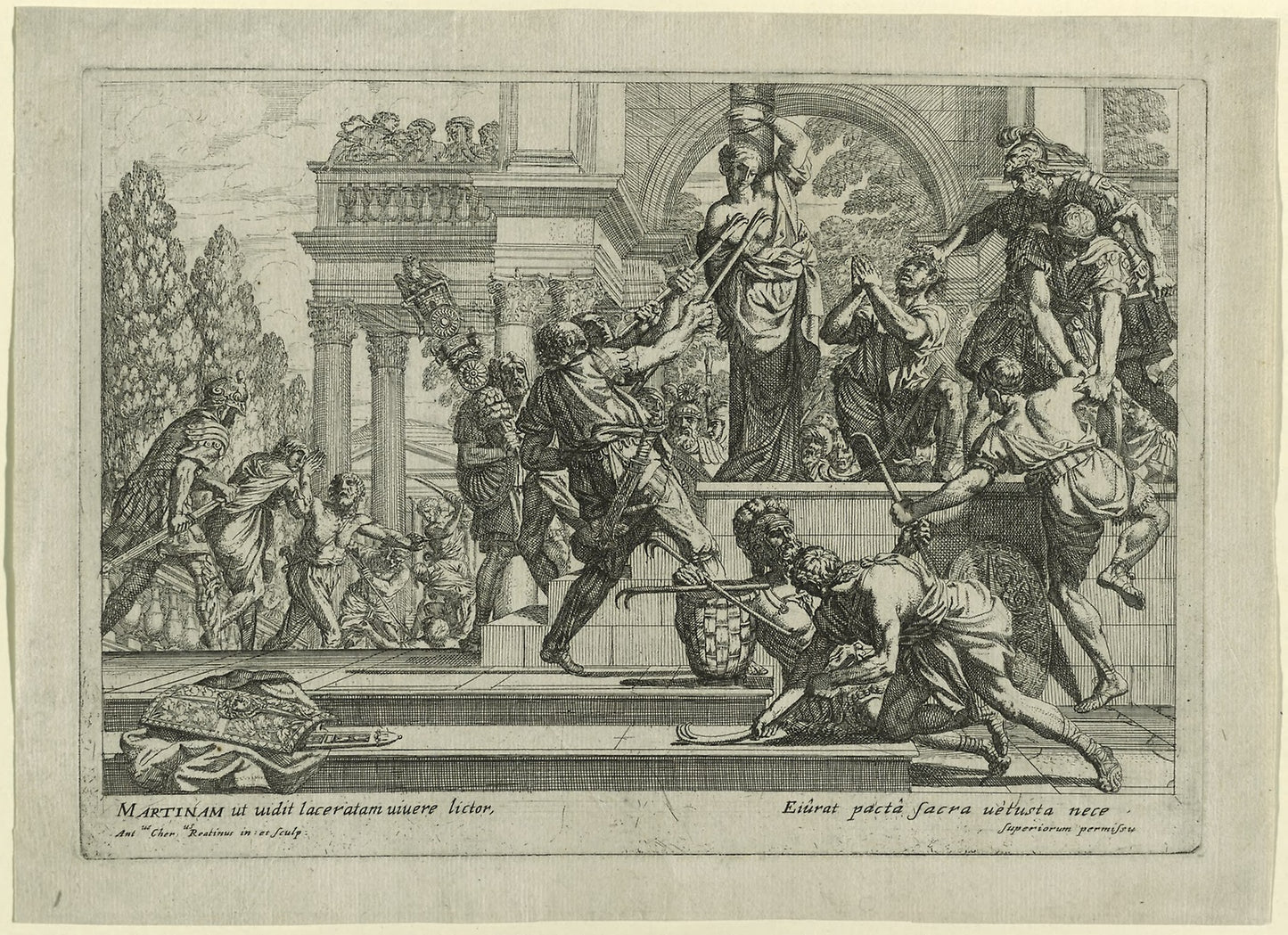 Martyrdom of Saint Martina -  Antonio Gherardi,  Poster Print Wall Art